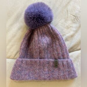 Pacas Purple Alpaca Pom-Pom Beanie Hat